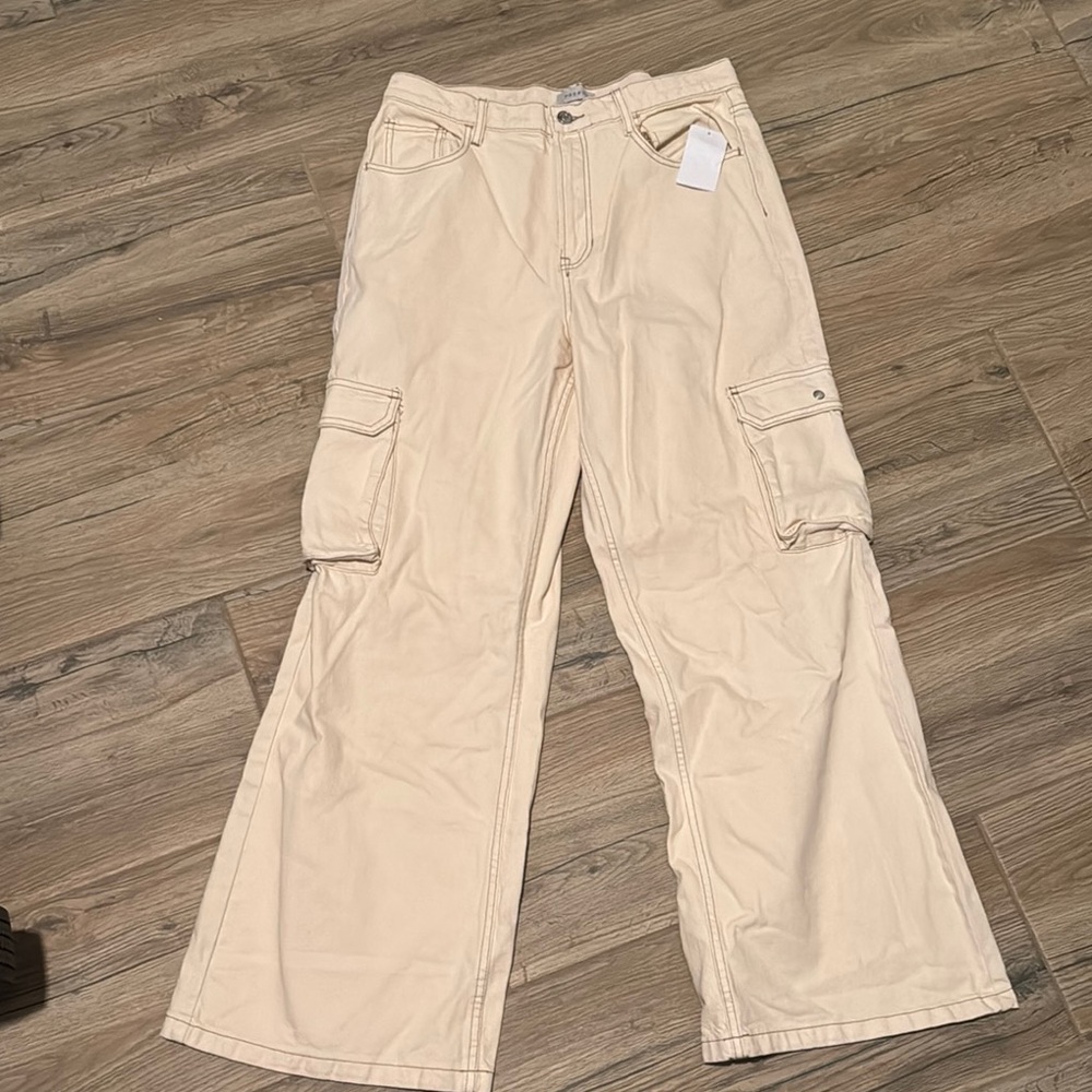 PacSun Light Tan Wide Leg Cargo Pants NWT